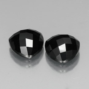 Gemas de espinela negro natural de 9,13 ct, trillón, opaco