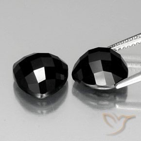 Gemas de Espinela Negro natural de 8.92 ct, Trillón, Opaco