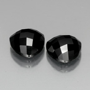 Gemas de espinela negro natural de 8,73 ct, trillón, opaco