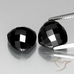 9.42ctw Natural Negro Espinela, Trillón, Opaco, Photo A
