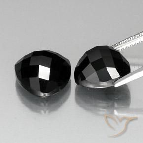 Gemas de Espinela Negro natural de 9.42 ct, Trillón, Opaco