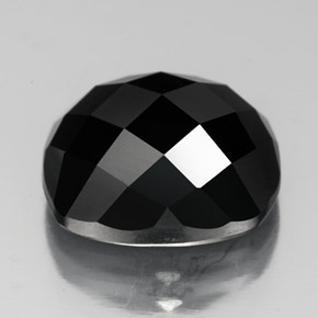 Espinela negro natural de 7,17 ct, corte cojín, opaco