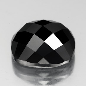 Espinela negro natural de 7,53 ct, corte cojín, opaco