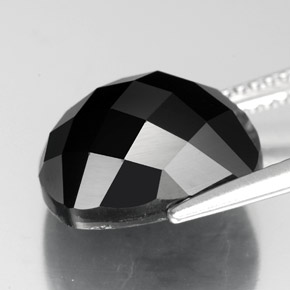 Espinela negro natural de 7,53 ct, corte cojín, opaco