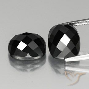 14.57ctw Natural Negro Espinela, Forma Cojín, Opaco