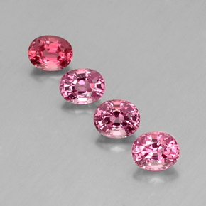 Gemas de espinela rosa natural de  ct, corte óvalo, VVS-VS