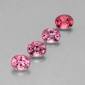 Gemas de espinela rosa natural de  ct, corte óvalo, VVS-VS