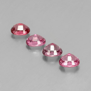 Gemas de espinela rosa natural de  ct, corte óvalo, VVS-VS
