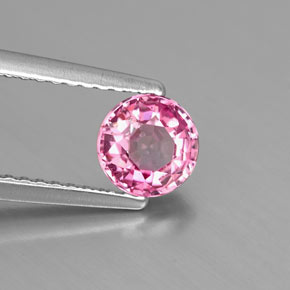 Espinela rosa natural de 0,84 ct, corte redondo, VS-SI