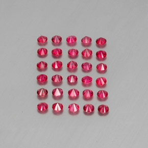 Gemas de espinela rojo natural de  ct, corte redondo, VVS-VS