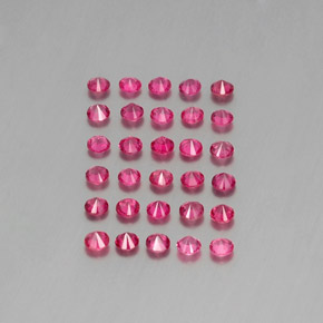 Gemas de espinela rojo natural de  ct, corte redondo, VVS-VS