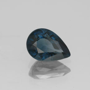 Espinela azul natural de 1,38 ct, en forma de pera, VVS