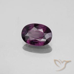 Espinela Púrpura oscuro natural de 1.36 ct, Ovalada, VVS