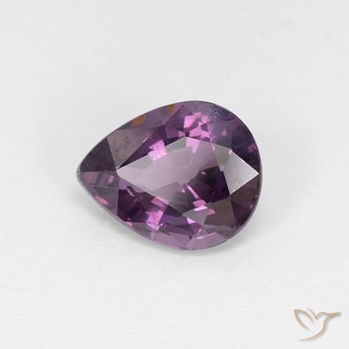 Espinela Púrpura oscuro natural de 1.17 ct, En forma de pera, VS-SI