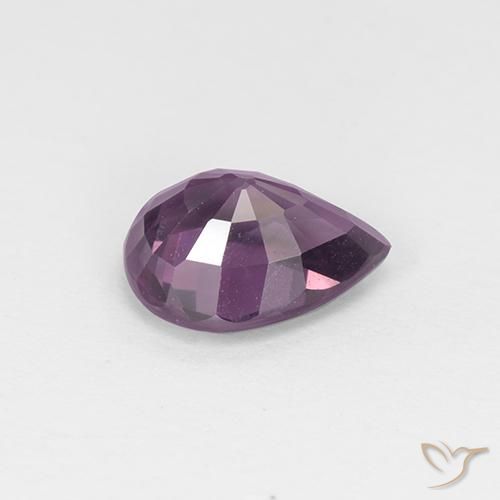 Espinela Púrpura oscuro natural de 1.17 ct, En forma de pera, VS-SI