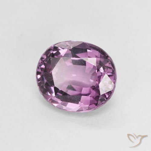Espinela Púrpura claro natural de 1.36 ct, Ovalada, VS