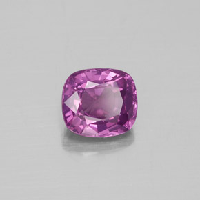 Espinela rosa natural de 1,18 ct, corte cojín, VS