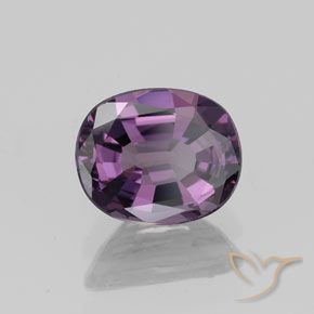 Espinela Púrpura uva natural de 1.23 ct, Ovalada, VVS-VS