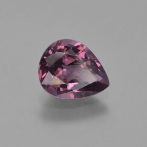 Espinela Púrpura oscuro natural de 1.33 ct, En forma de pera, VVS