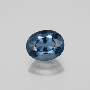 Espinela azul natural de 1,46 ct, corte óvalo, VS