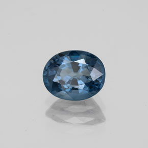 Espinela azul natural de 1,46 ct, corte óvalo, VS