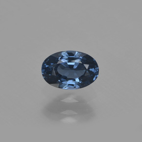 Espinela azul natural de 0,74 ct, corte óvalo, VS