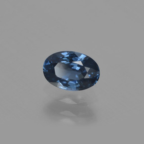 Espinela azul natural de 0,74 ct, corte óvalo, VS