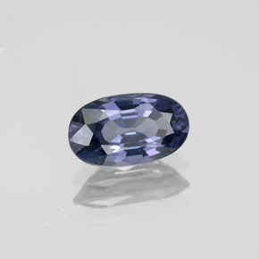 Espinela azul natural de 1,28 ct, corte óvalo, VVS