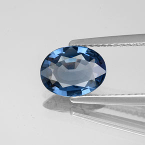 Espinela azul natural de 1,22 ct, corte óvalo, VS