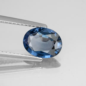 Espinela azul natural de 1,22 ct, corte óvalo, VS