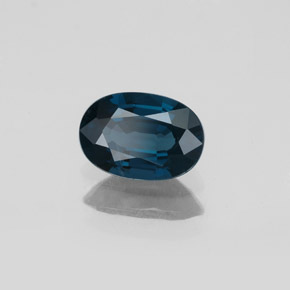 Espinela azul natural de 1,14 ct, corte óvalo, VS-SI