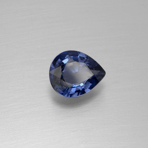 Espinela azul natural de 1,04 ct, en forma de pera, VVS-VS