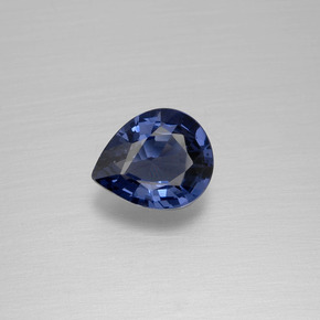 Espinela azul natural de 1,04 ct, en forma de pera, VVS-VS