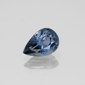 Espinela azul natural de 1,29 ct, en forma de pera, VS