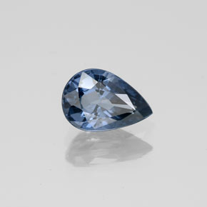 Espinela azul natural de 1,29 ct, en forma de pera, VS