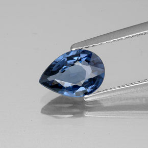 Espinela azul natural de 1,19 ct, en forma de pera, VS