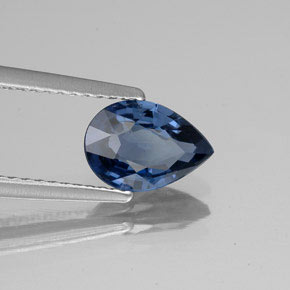Espinela azul natural de 1,19 ct, en forma de pera, VS
