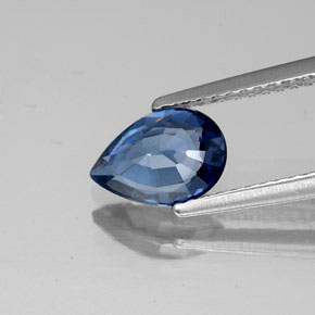 Espinela azul natural de 1,19 ct, en forma de pera, VS