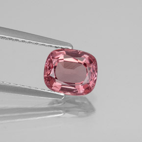 Espinela rojo natural de 1,19 ct, corte cojín, VS
