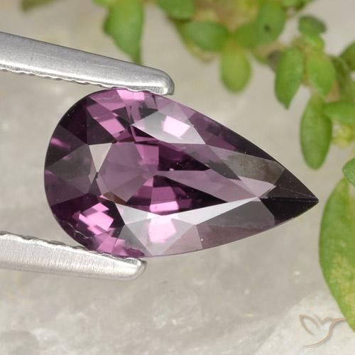 1.06ct Natural Púrpura oscuro espinela, En forma de pera, VVS