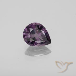 Espinela Púrpura oscuro natural de 1.08 ct, En forma de pera, VVS-VS