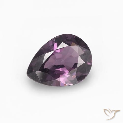0.99ct Natural Púrpura oscuro Espinela, En forma de pera, VS, Photo A