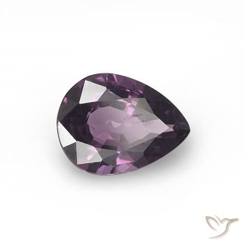 Espinela Púrpura oscuro natural de 0.99 ct, En forma de pera, VS