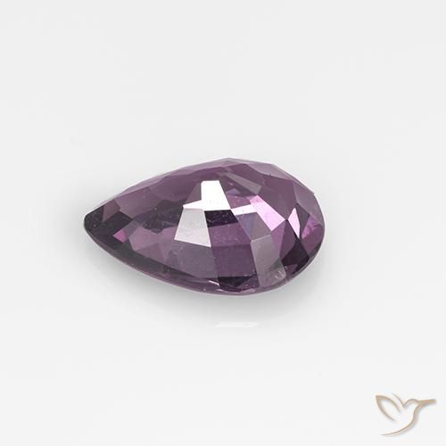 Espinela Púrpura oscuro natural de 0.99 ct, En forma de pera, VS