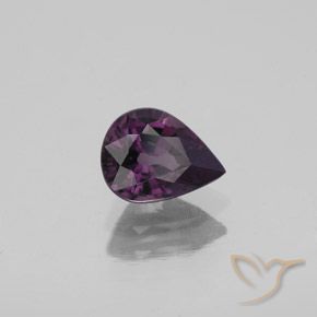 Espinela Púrpura oscuro natural de 1.07 ct, En forma de pera, VVS-VS