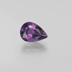 Espinela Púrpura oscuro medio natural de 1.64 ct, En forma de pera, VVS