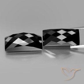 24.56ctw Natural Negro espinela, Corte Baguette, Opaco