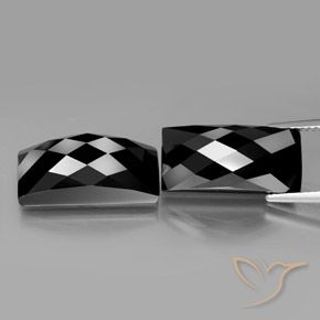 25.90ctw Natural Negro espinela, Corte Baguette, Opaco