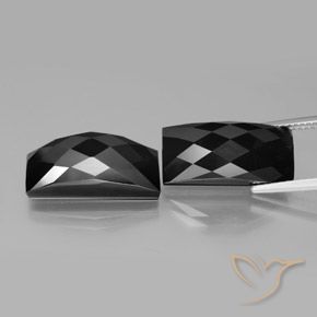 24.82ctw Natural Negro Espinela, Corte Baguette, Opaco