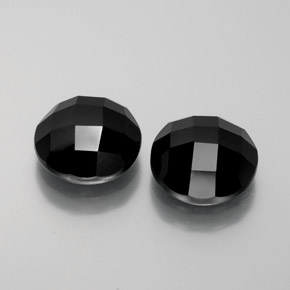 Gemas de espinela negro natural de 6,96 ct, corte redondo, opaco